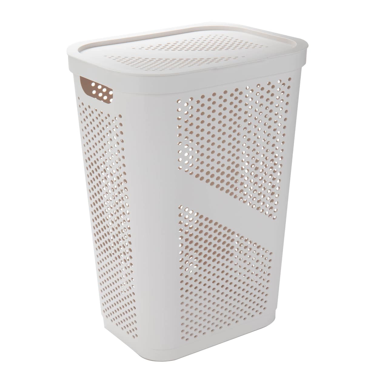 Mind Reader 60L Perforated Plastic Laundry Hamper with Lid